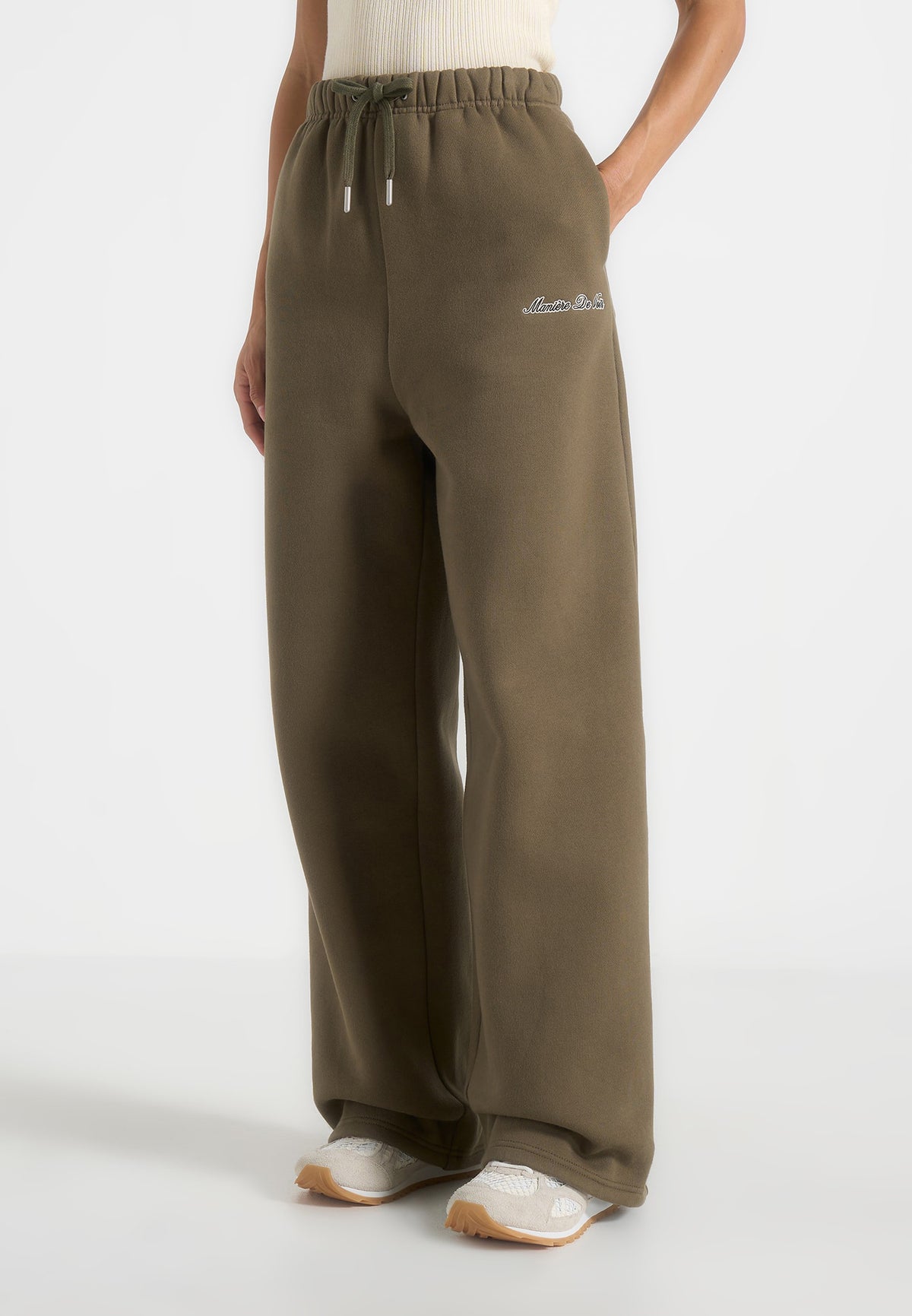 JS003 - Unisex Signature Wide Leg Joggers - Olive
