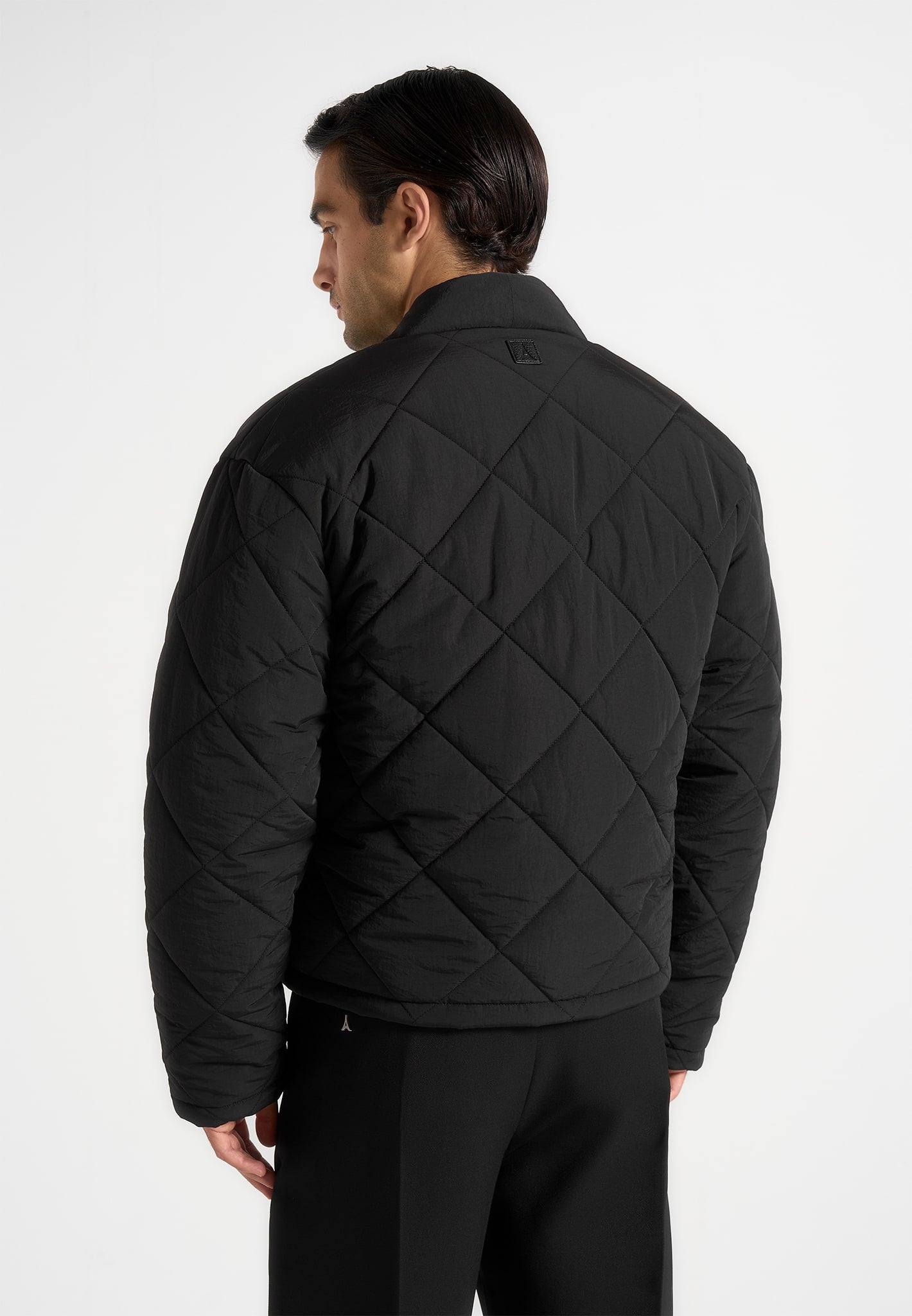 Emil - Kimono Quilted Wrap Puffer Jacket - Black