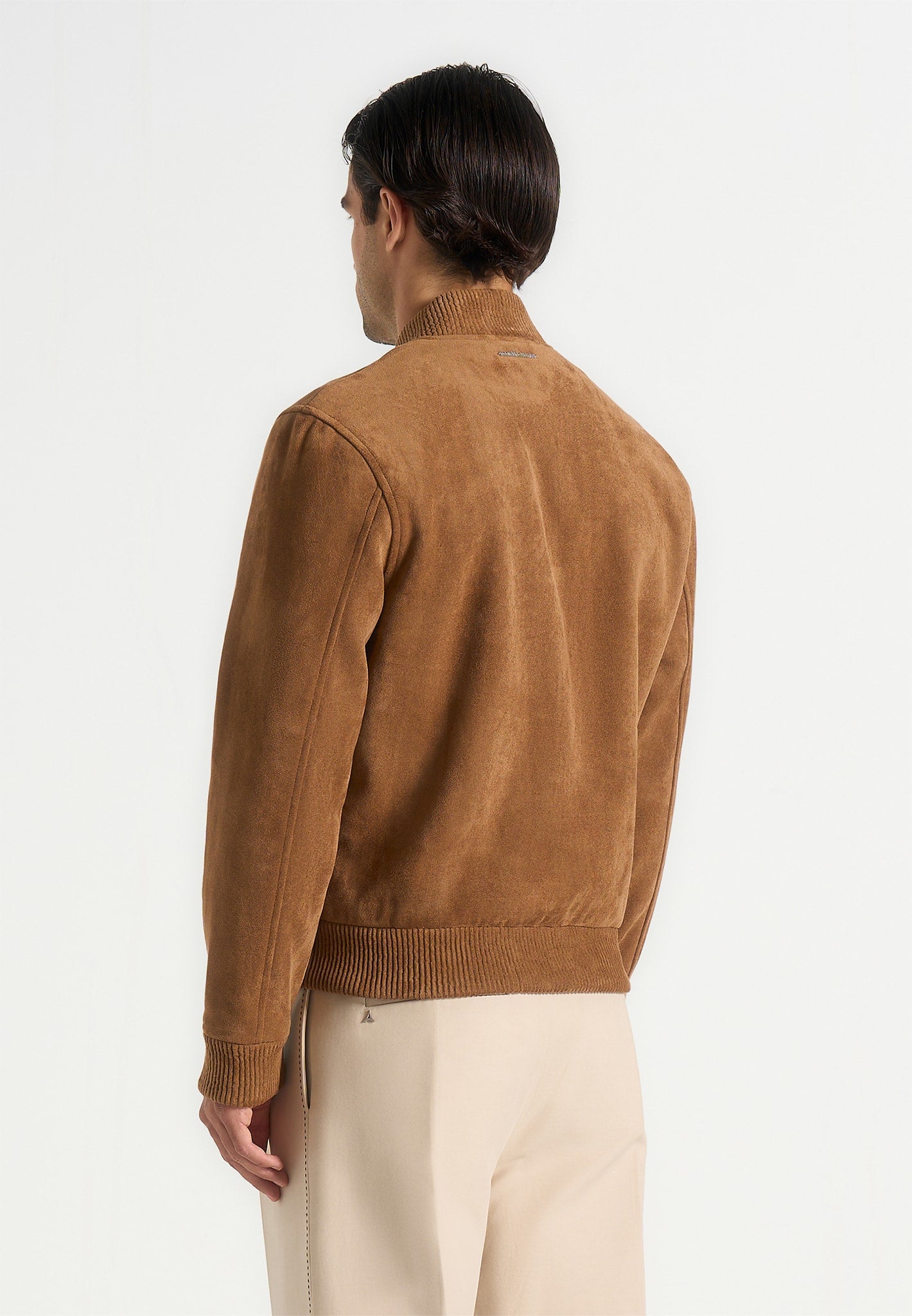 Arsène - Suede Bomber Jacket - Fawn