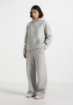 JS003 - Unisex Signature Wide Leg Joggers - Marl Grey