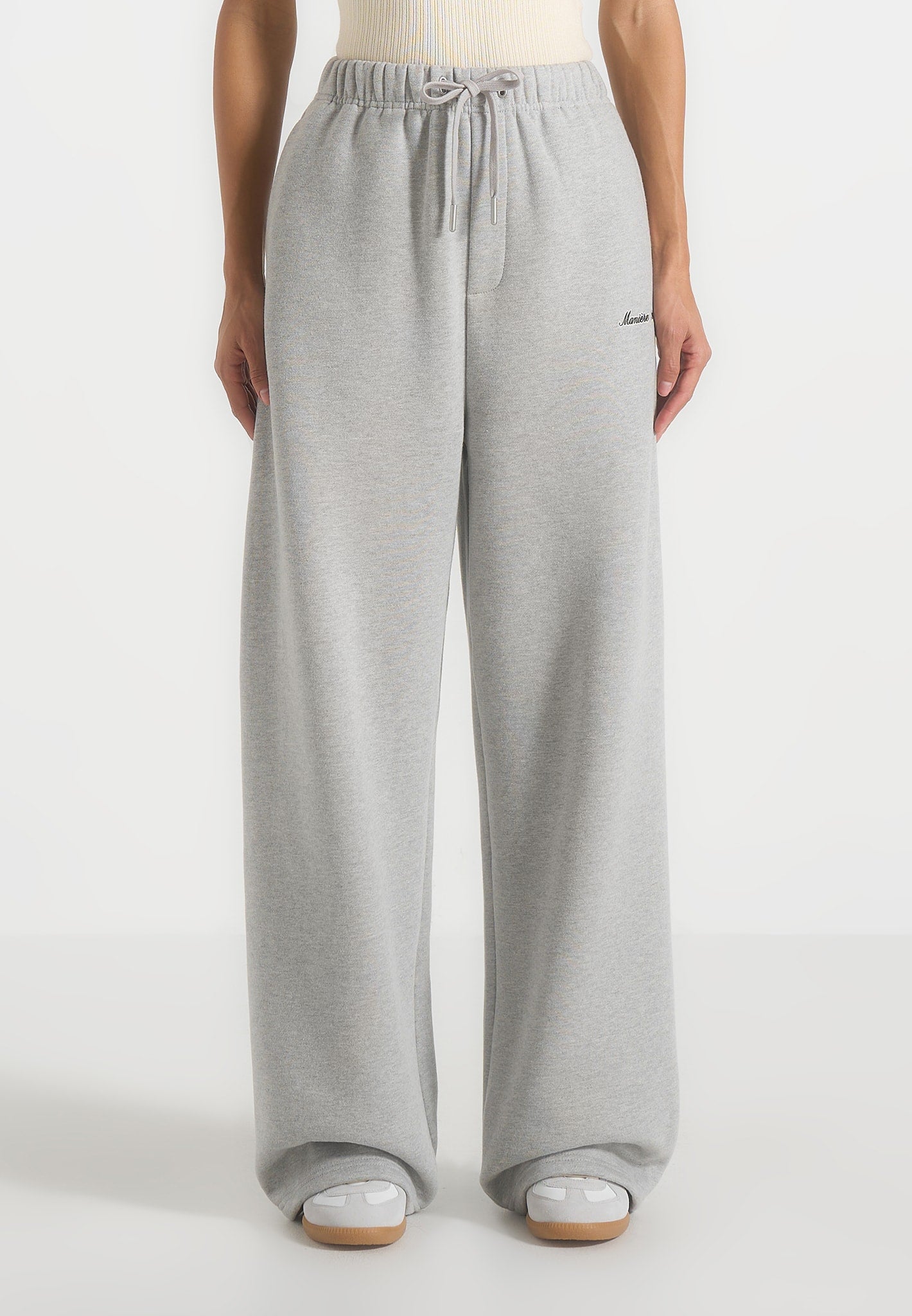 Taylor - Unisex Signature Wide Leg Joggers - Marl Grey