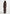 Cenya - Fur Collar Belted Leather Coat - Brown