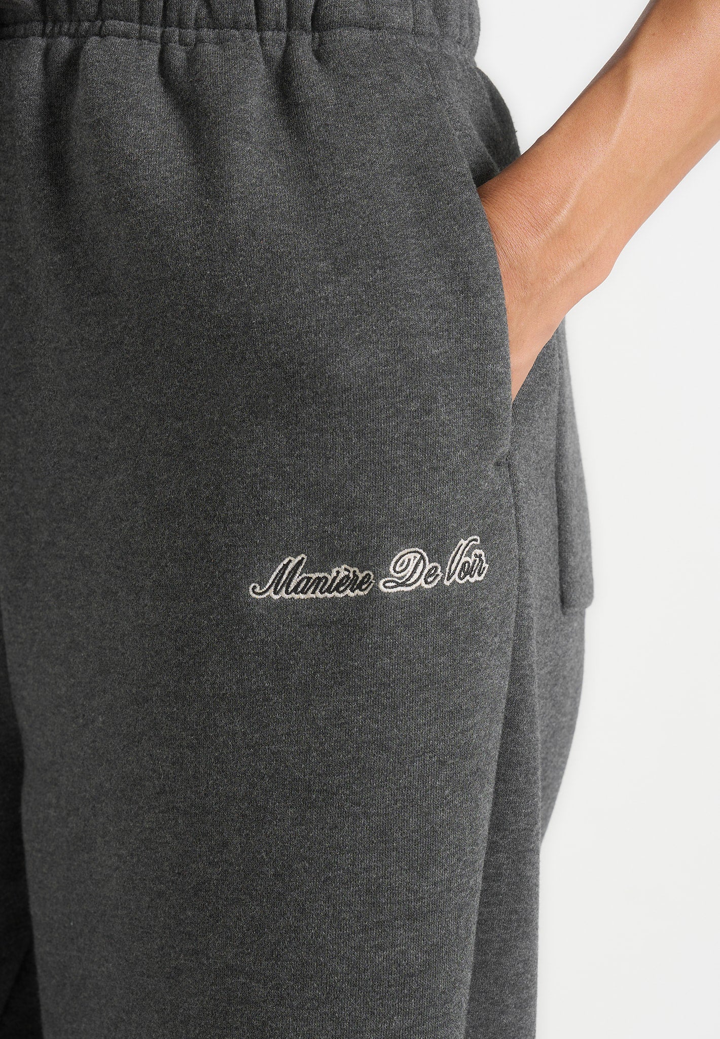 JS003 - Unisex Signature Wide Leg Joggers - Charcoal Grey