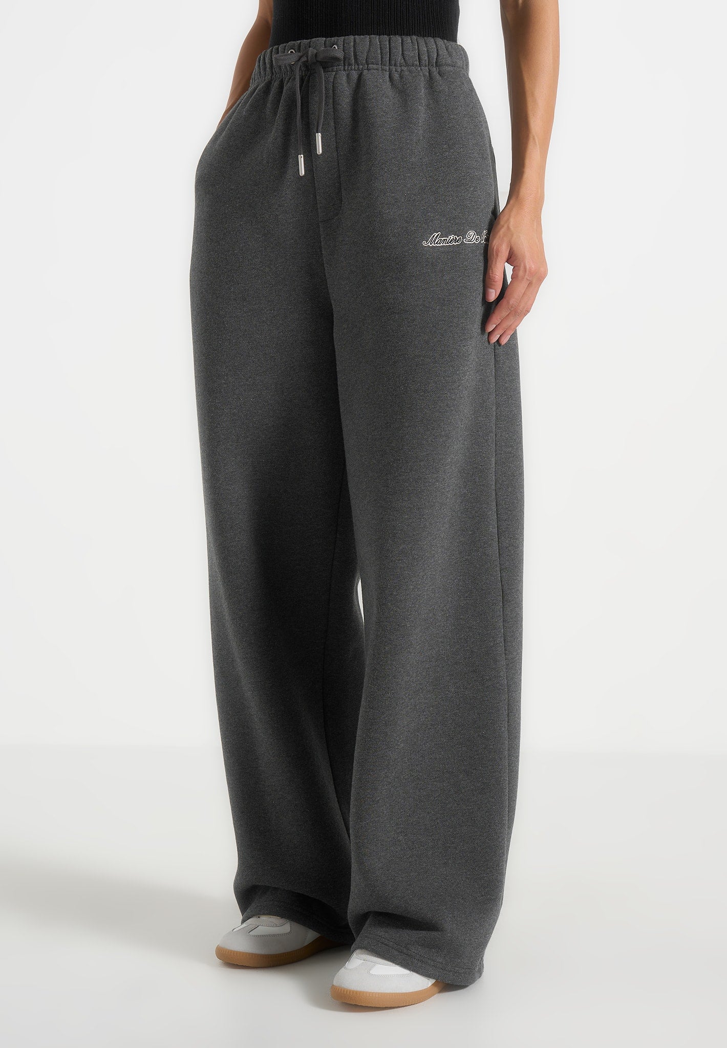 Taylor - Unisex Signature Wide Leg Joggers - Charcoal Grey 