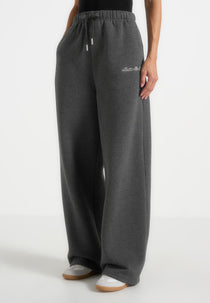 JS003 - Unisex Signature Wide Leg Joggers - Charcoal Grey