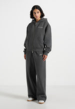 Taylor - Unisex Signature Wide Leg Joggers - Charcoal Grey