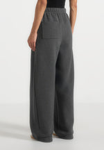 JS003 - Unisex Signature Wide Leg Joggers - Charcoal Grey