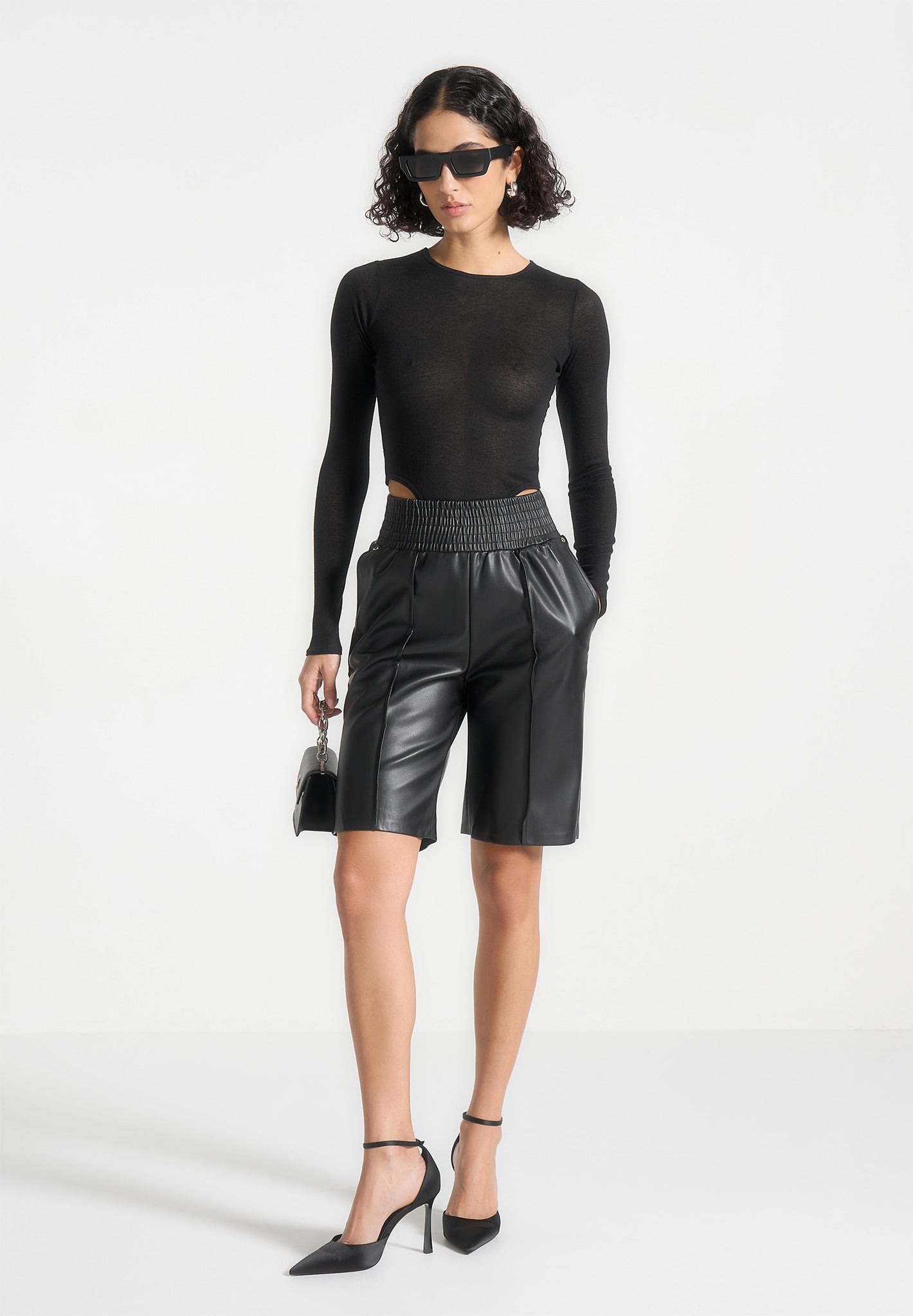 Leather City Shorts - Black