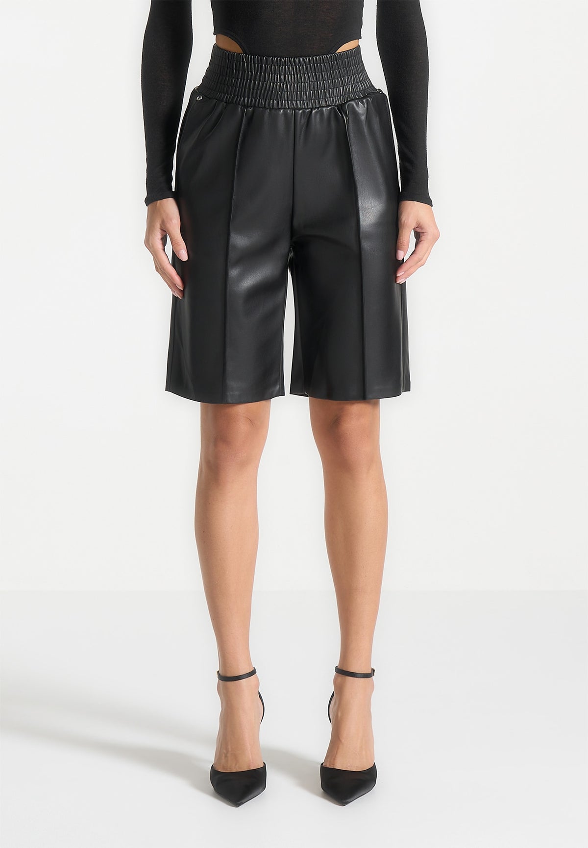 Leather City Shorts - Black