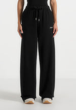 JS003 - Unisex Signature Wide Leg Joggers - Black