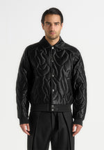 Ugo - Satin Embroidered Jacket - Black