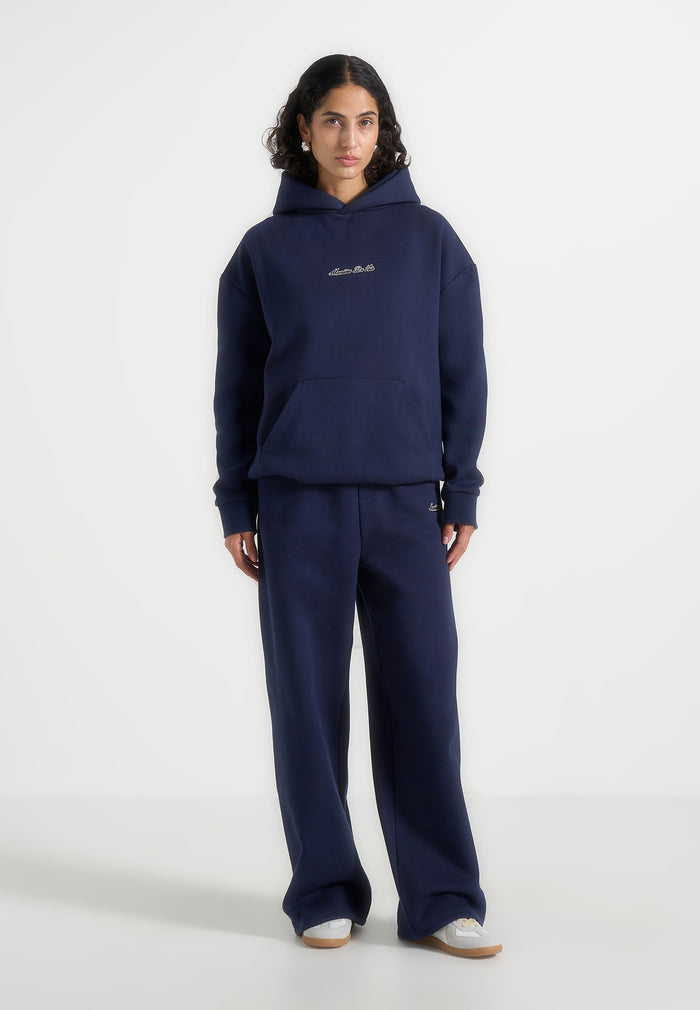 Ollie - Unisex Signature Relaxed Fit Hoodie - Navy