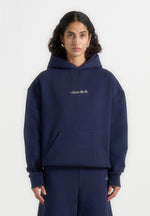 JS001 - Unisex Signature Relaxed Fit Hoodie - Navy