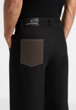 Lazare - Wide Leg Twill Jeans - Black