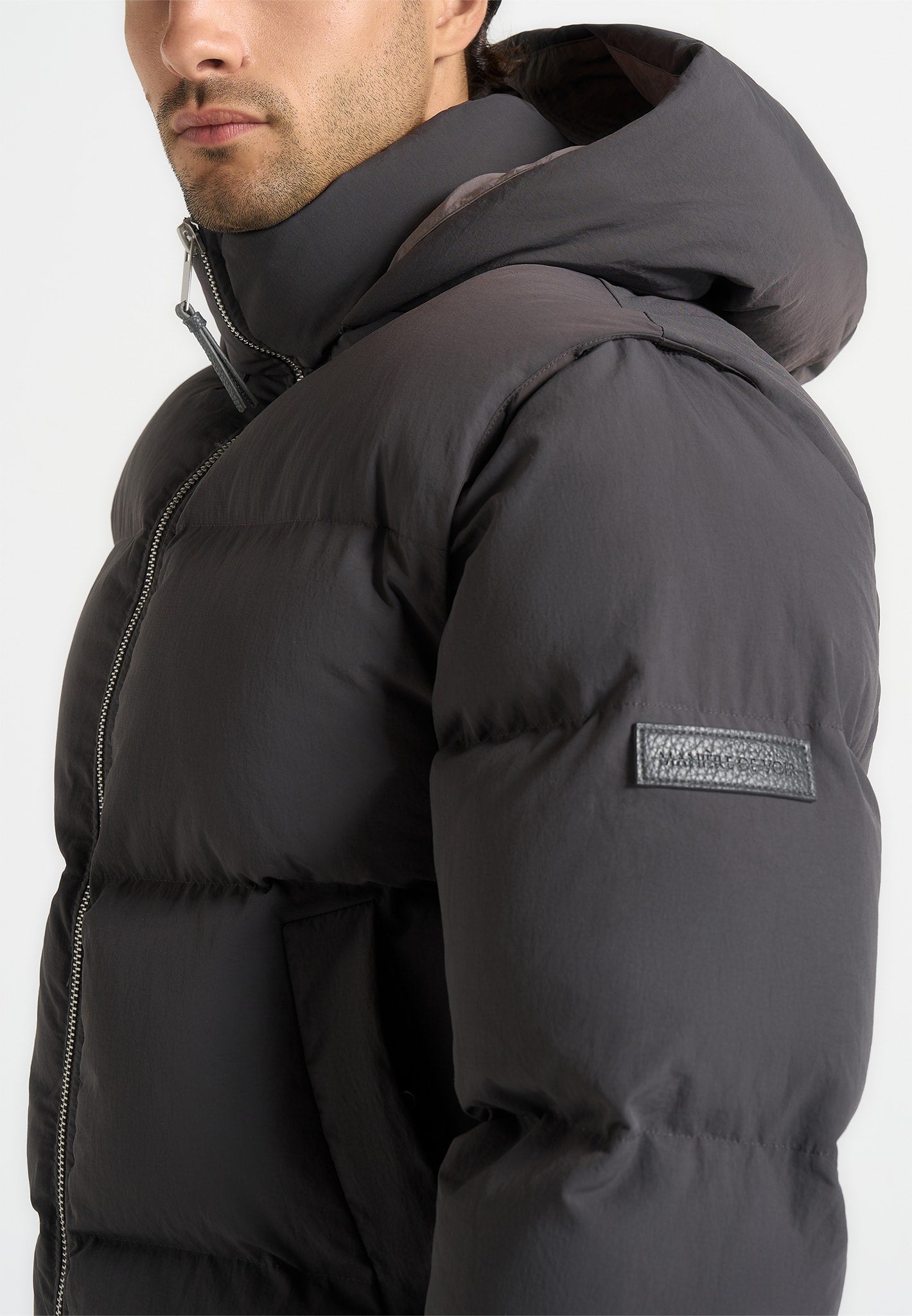 Eric - 2-in-1 Puffer/Gilet Jacket - Grey