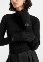 Mario - Suede Gloves - Black