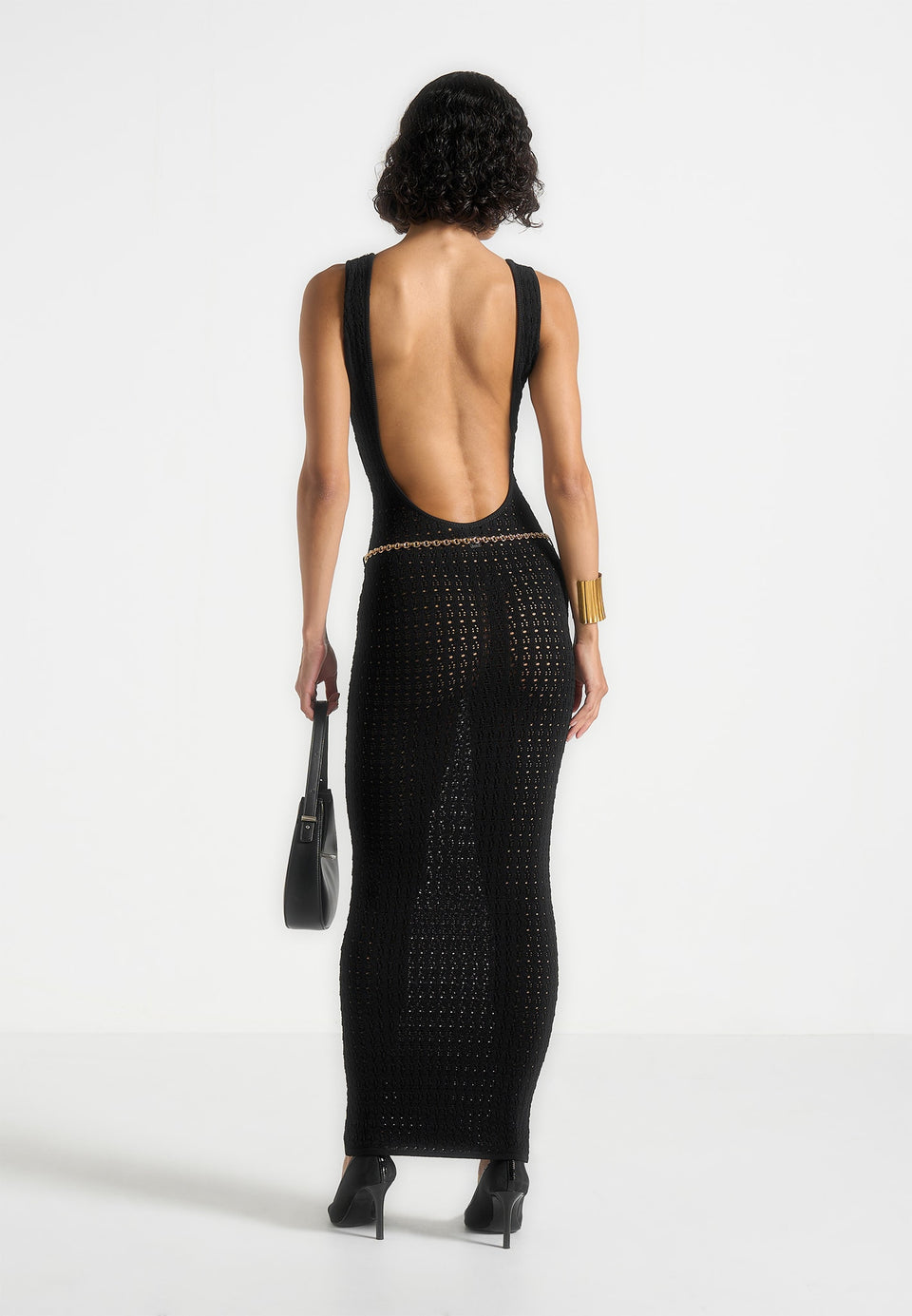 myriam-pointelle-plunge-maxi-dress-with-chain-black