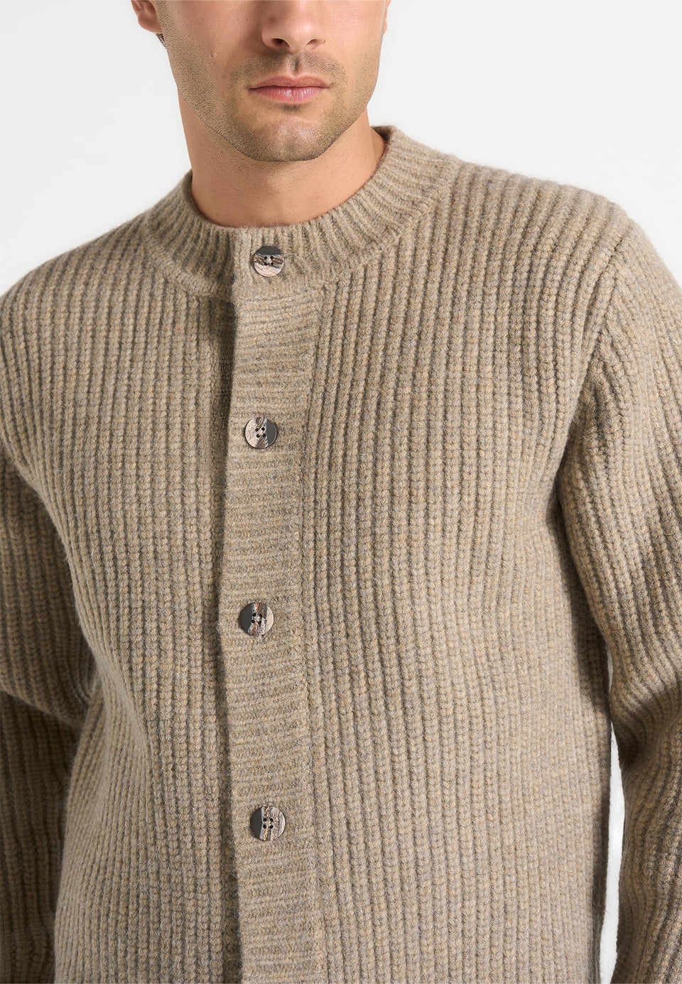 alix-unisex-crewneck-ribbed-knit-cardigan-beige