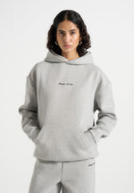 JS001 - Unisex Signature Relaxed Fit Hoodie - Grey Marl