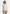 Sila -  Wide Shoulder Lace Angled Shirt - White