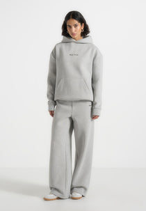 JS001 - Unisex Signature Relaxed Fit Hoodie - Grey Marl