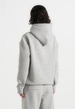 JS001 - Unisex Signature Relaxed Fit Hoodie - Grey Marl