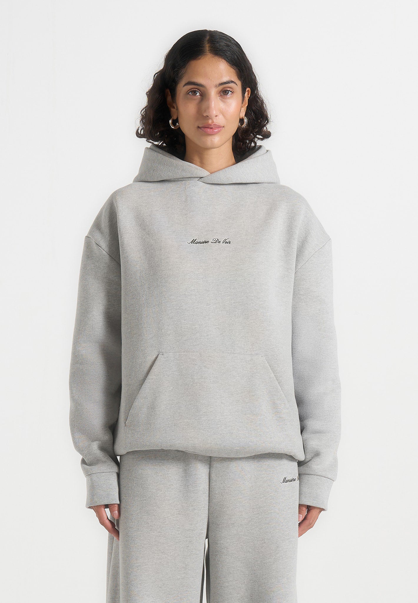 JS001 - Unisex Signature Relaxed Fit Hoodie - Grey Marl