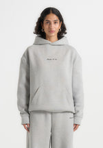 JS001 - Unisex Signature Relaxed Fit Hoodie - Grey Marl