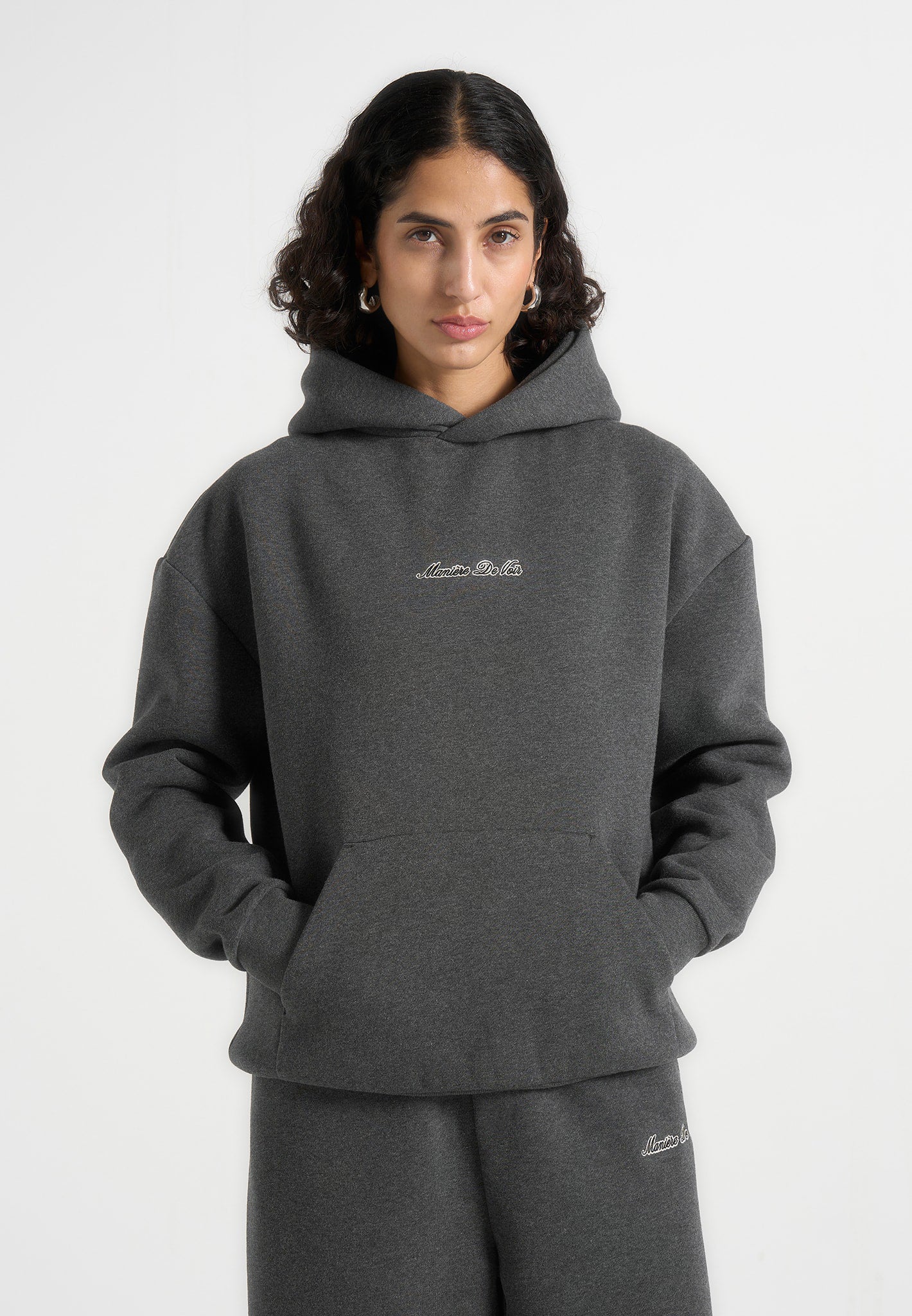 JS001 - Unisex Signature Relaxed Fit Hoodie - Charcoal Grey