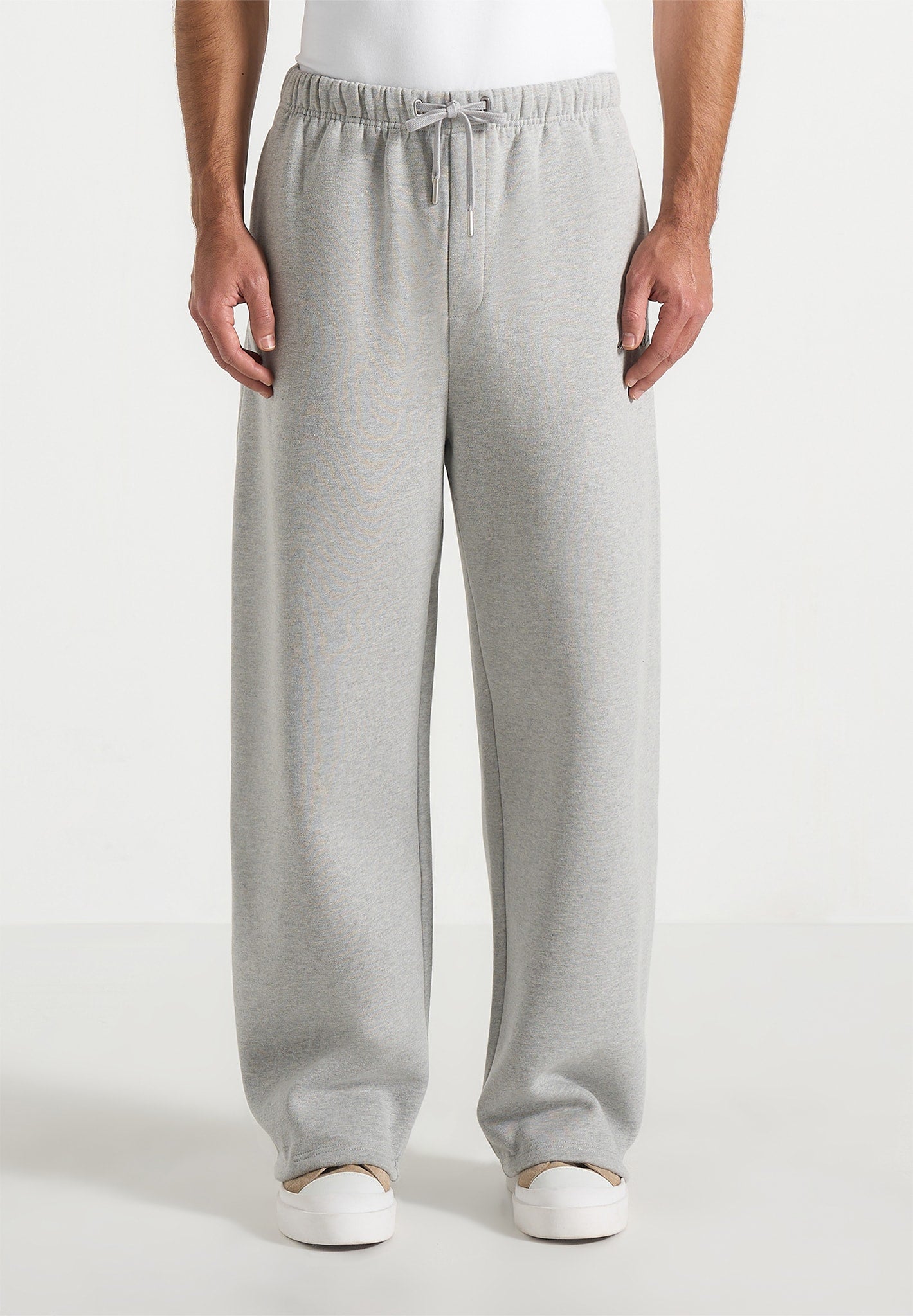 Taylor - Unisex Signature Wide Leg Joggers - Marl Grey