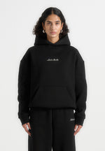 JS001 - Unisex Signature Relaxed Fit Hoodie - Black