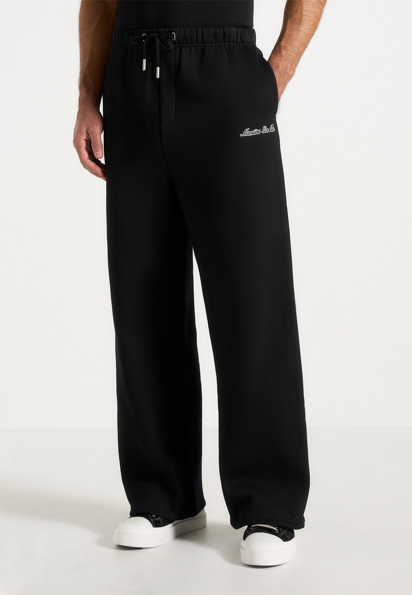 Taylor - Unisex Signature Wide Leg Joggers - Black 