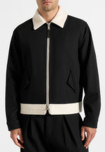 Tony - Twill Contrast Jacket - Black