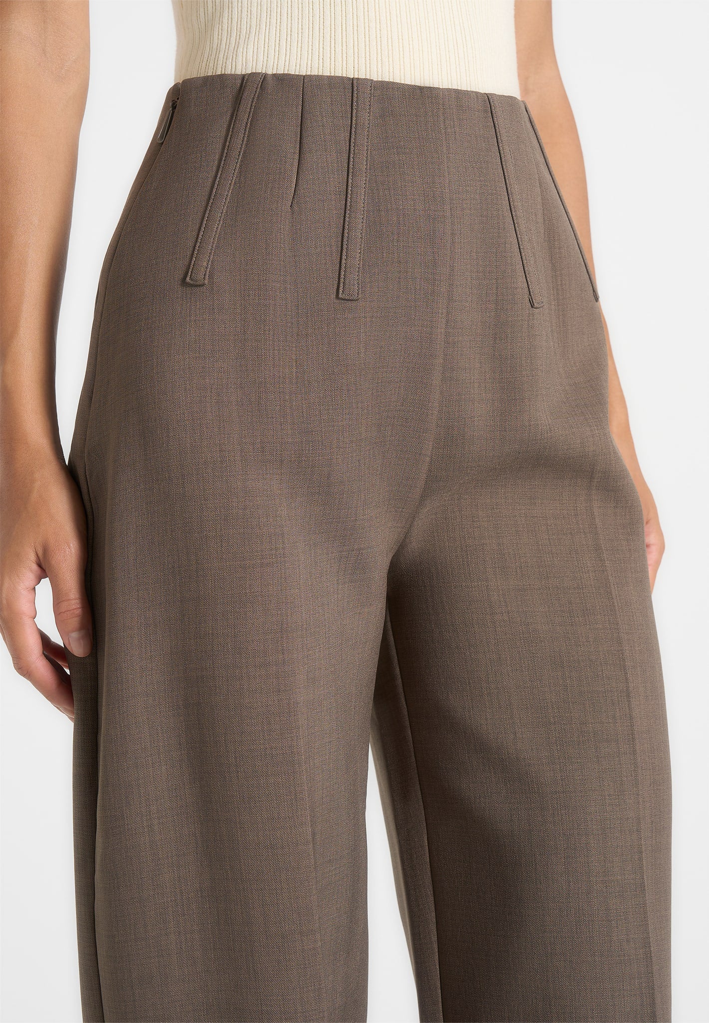 Rafaela - Corset Waist Tailored Trousers - Beige