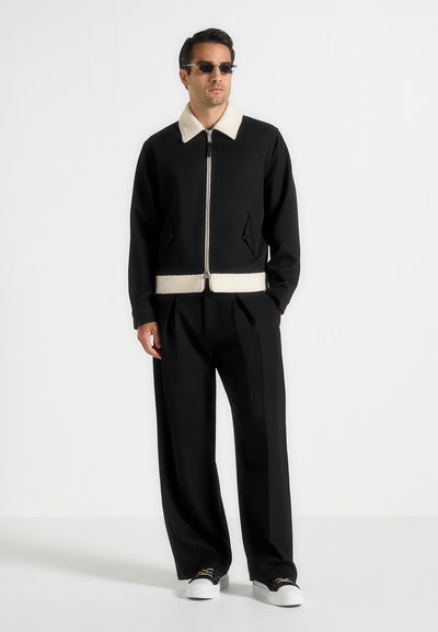 Tony - Twill Contrast Jacket - Black