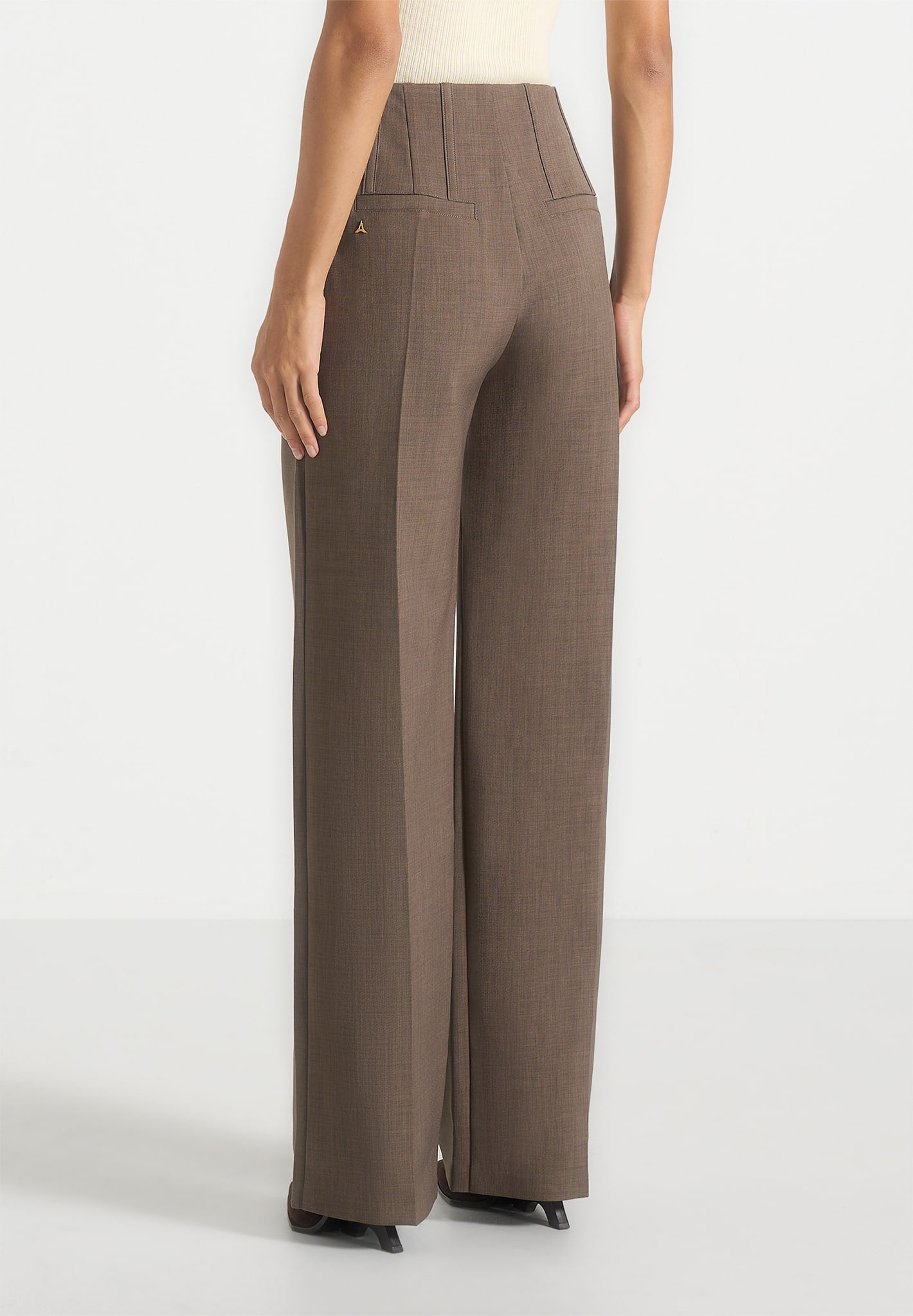 Rafaela - Corset Waist Tailored Trousers - Beige