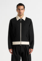 Tony - Twill Contrast Jacket - Black