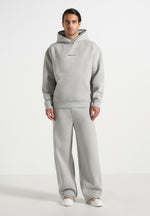 Ollie - Unisex Signature Relaxed Fit Hoodie - Grey Marl