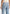 Loane - Twist Leg Boyfriend Jeans With Waist Adjuster - Mid Blue