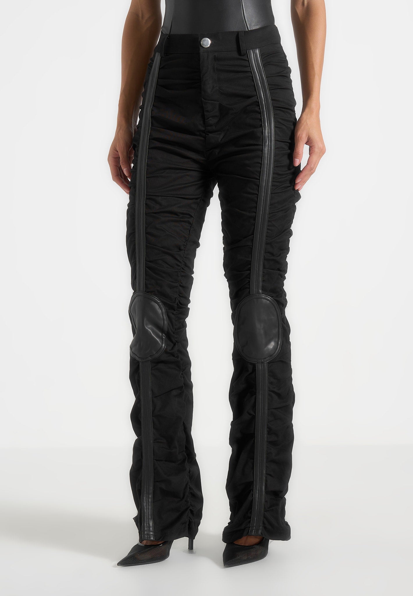 ruched-trousers-with-knee-patch-black