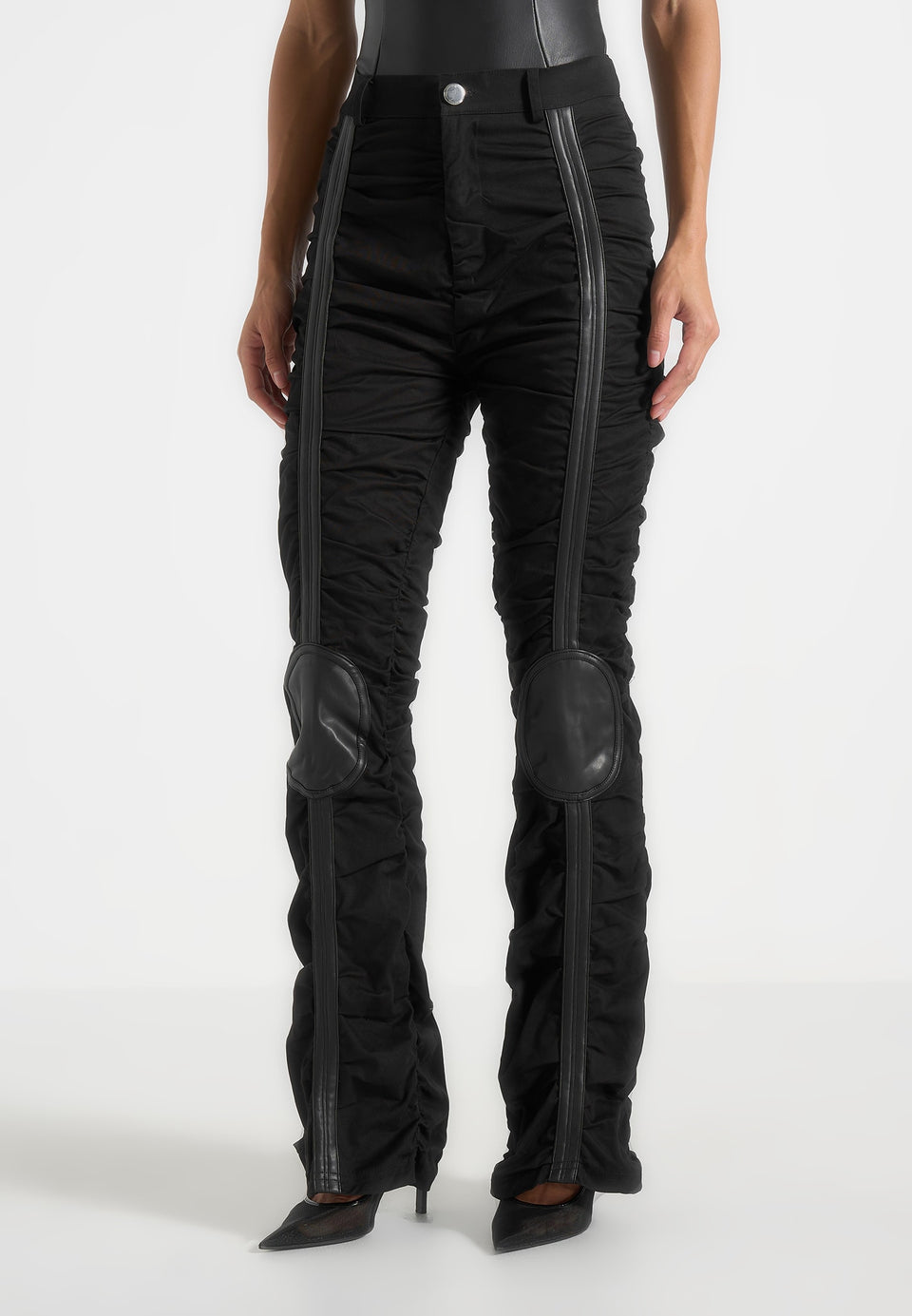 ruched-trousers-with-knee-patch-black