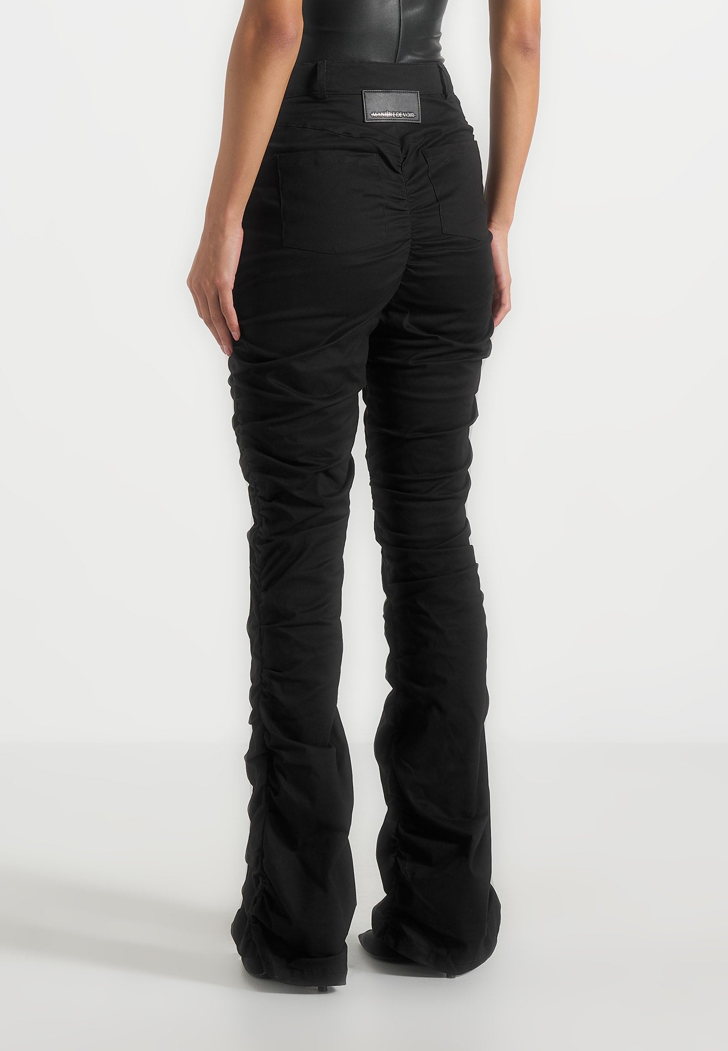 ruched-trousers-with-knee-patch-black