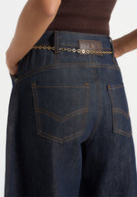 Enora - Hourglass Jean With Chain - Indigo
