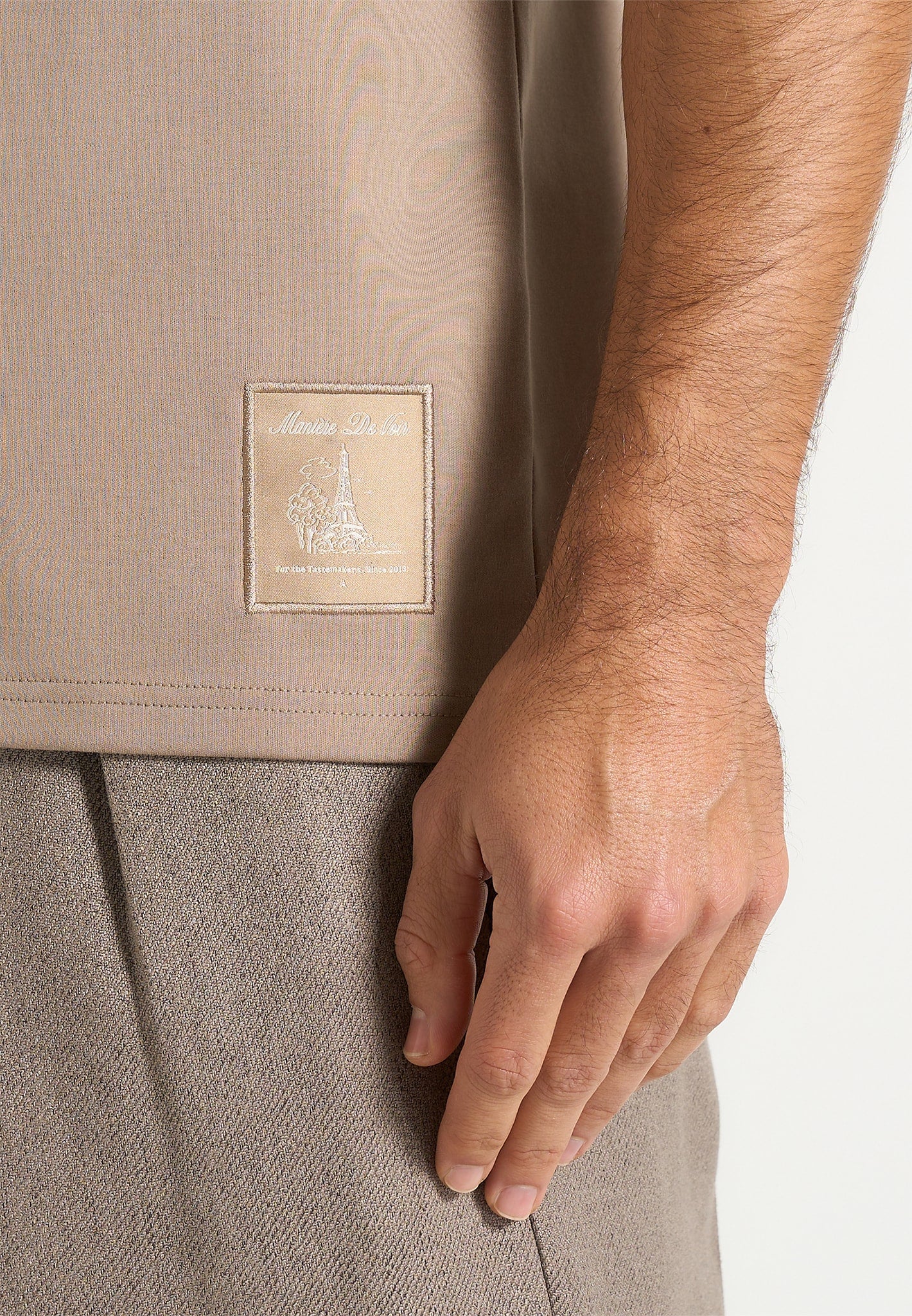 Matteo - Regular Fit Cotton T-Shirt - Taupe 