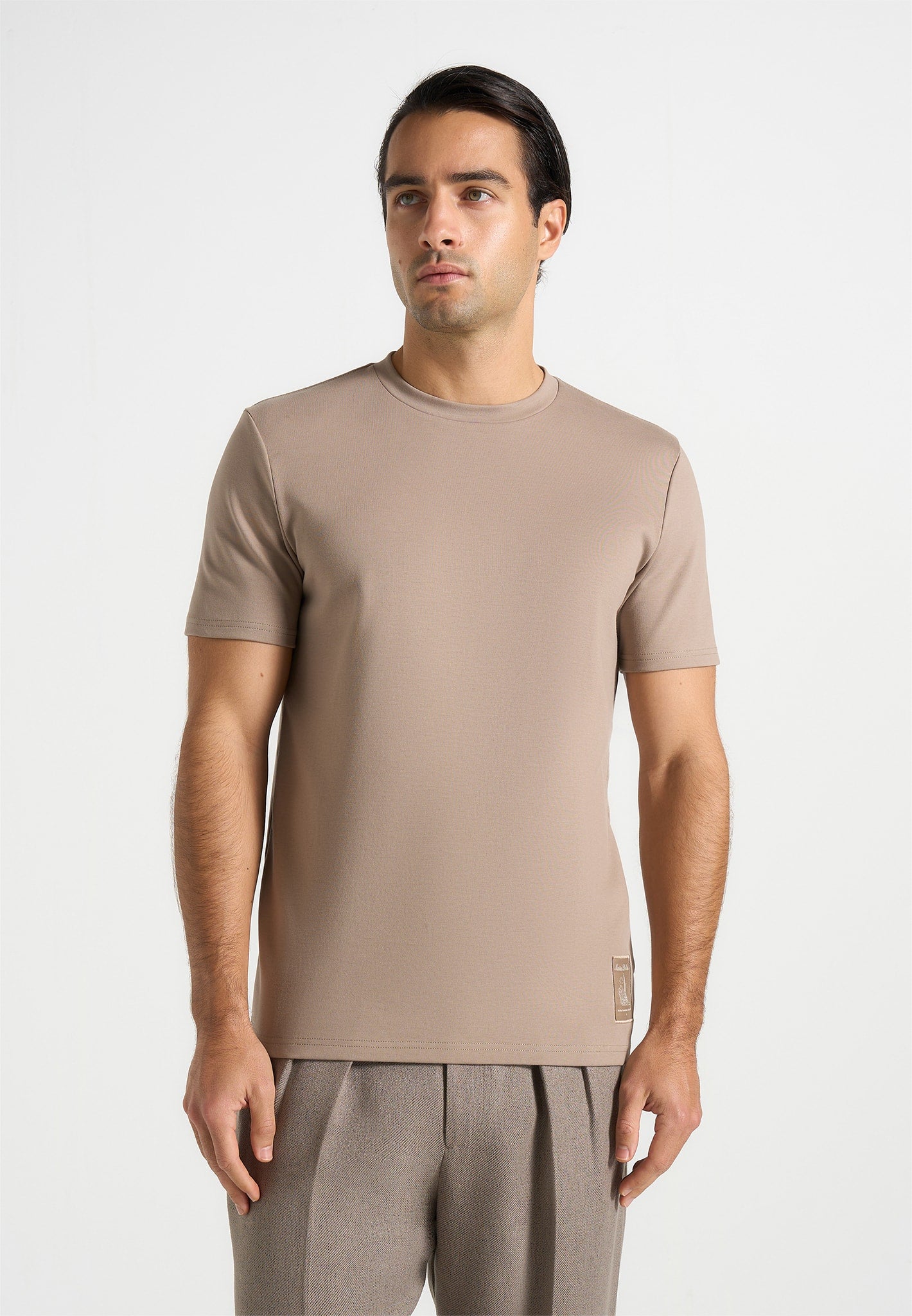Matteo - Regular Fit Cotton T-Shirt - Taupe 