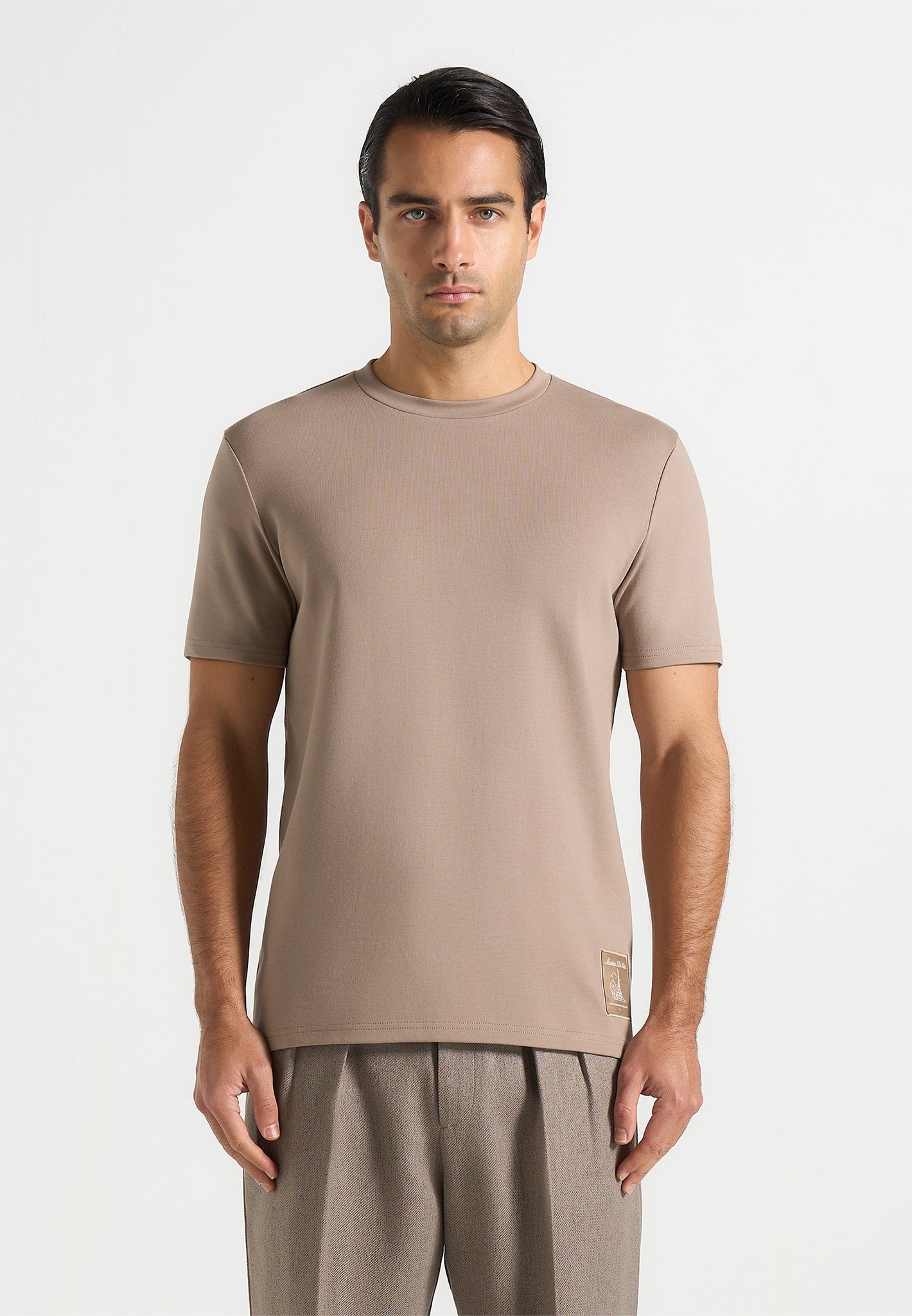 Matteo - Regular Fit Cotton T-Shirt - Taupe