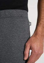 Dion - Neoprene Minimal Tapered Fit Cuffed Joggers - Charcoal Grey