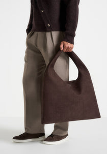Aubin - Braided Suede Tote Bag - Brown