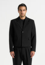 Silas - Tailored Cropped Blazer - Black