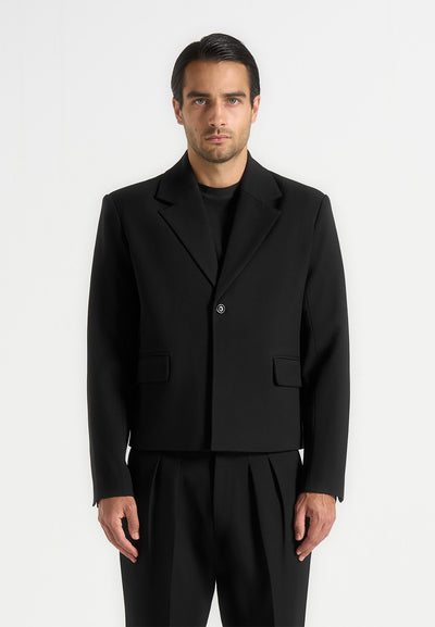 Silas - Tailored Cropped Blazer - Black